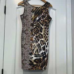 2B Bebe Y2K Animal Print Sleeveless Mini Dress Size medium